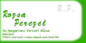 rozsa perczel business card